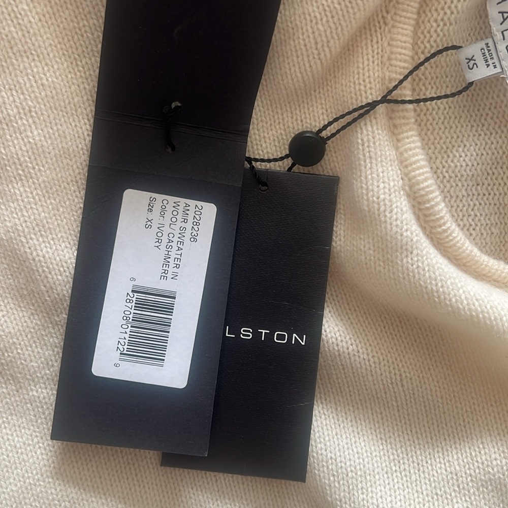 New Halston AMIR SWEATER IN WOOL AND CASHMERE size XS ( fits S) - Picture 4 of 4